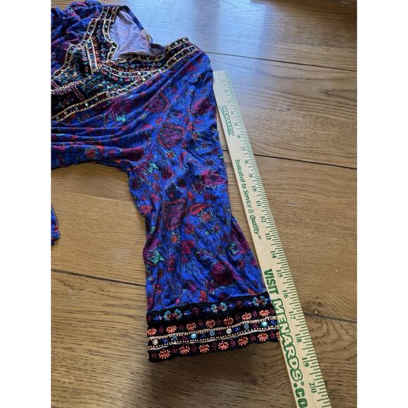 Soft Surroundings Woman Size XL Tunic Top Beaded Embroidered Colorful Bohemian - Picture 7 of 12